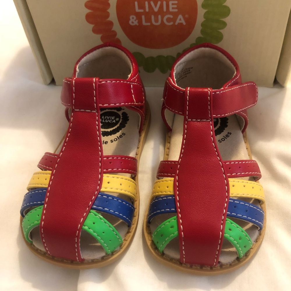 Livie and Luca toddler size 4 rainbow bright “Paz” sandal